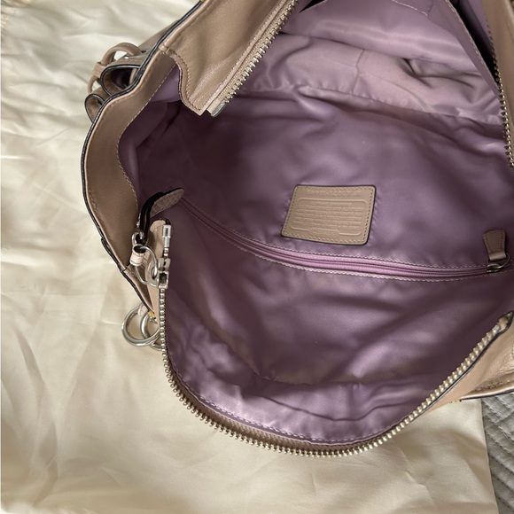 Coach Taupe and Yellow Patent Signature Tote - Picture 11 of 12